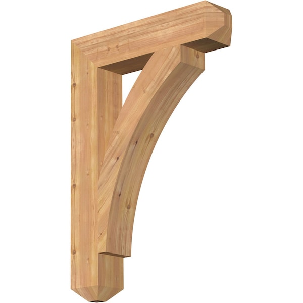 Ekena Millwork Thorton Craftsman Smooth Bracket, Western Red Cedar, 5 1/2"W x 28"D x 40"H BKT06X28X40THR04SWR - main